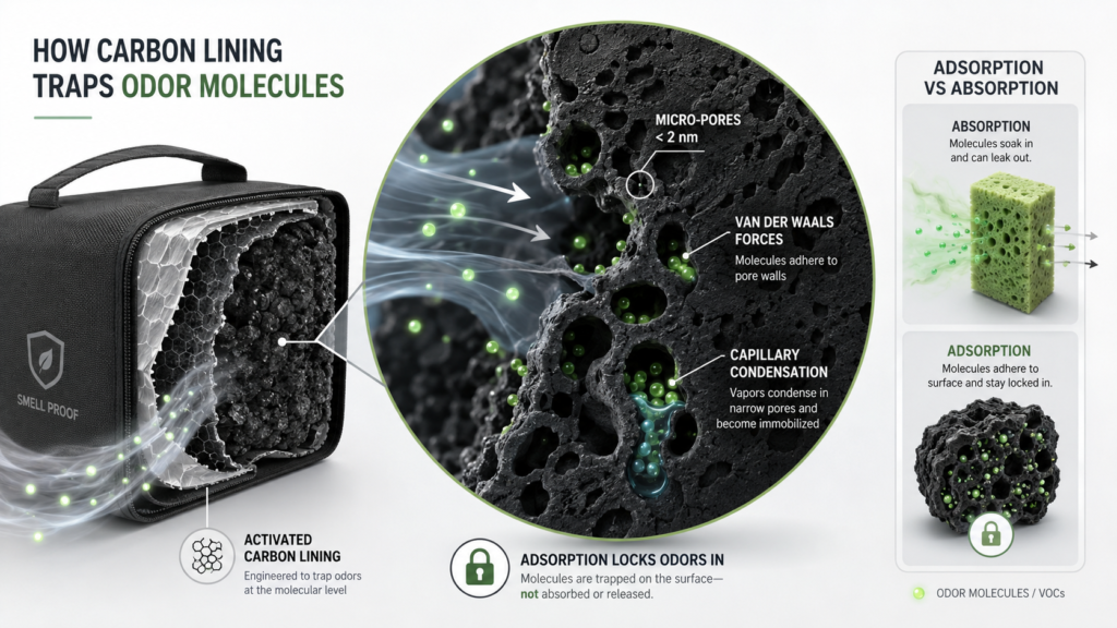 How a Carbon Lining System Traps Odor Molecules
