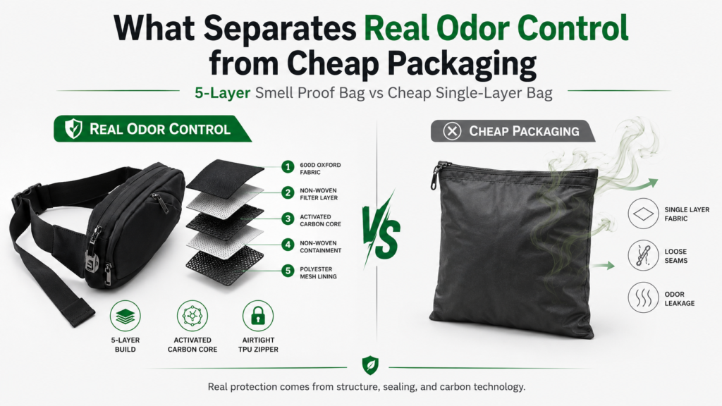 Aimazing smell proof bag layer structure