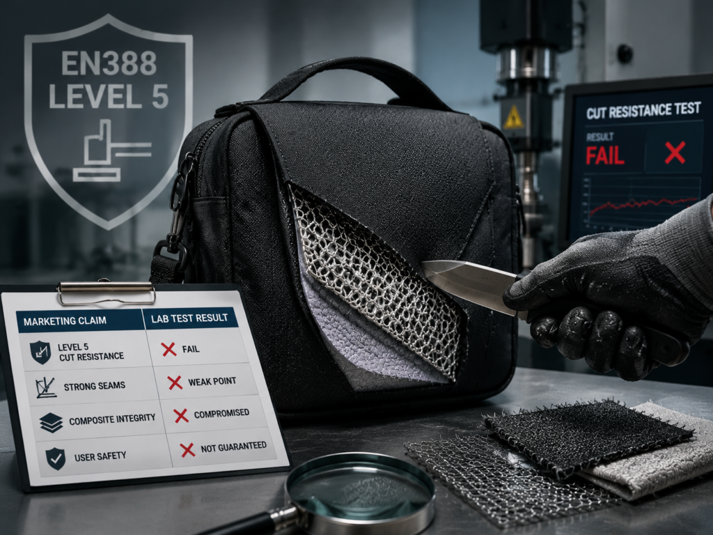 Sourcing Mirage of EN388 standard Level 5 Cut Resistant Bags