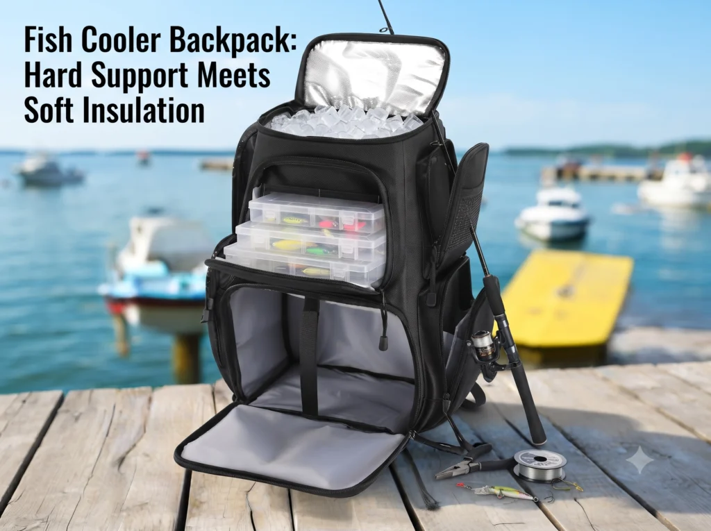 Fish Cooler Backpack Hard Support Meets Soft Insulation
