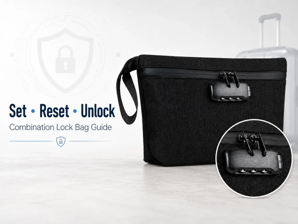 How to Set, Reset, and Unlock a Combination Lock on a Bag